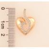 Кулон Xuping цвет Позолота 18К "Сердечко с кристаллами" для цепочки до 2мм фото №2