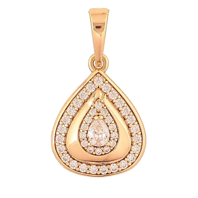 Кулон Xuping колір Позолота 18K "Крапелька з кристалами" для ланцюжка до 6мм фото №2