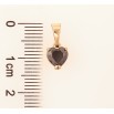 Кулон Xuping цвет Позолота 18K "Черное кристальное сердечко, 6х6мм" для цепочки до 5мм фото №2