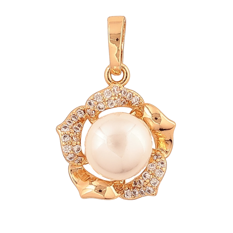 Кулон Xuping колір Позолота 18K "Перлинна квітка" для ланцюжка до 5мм фото №7