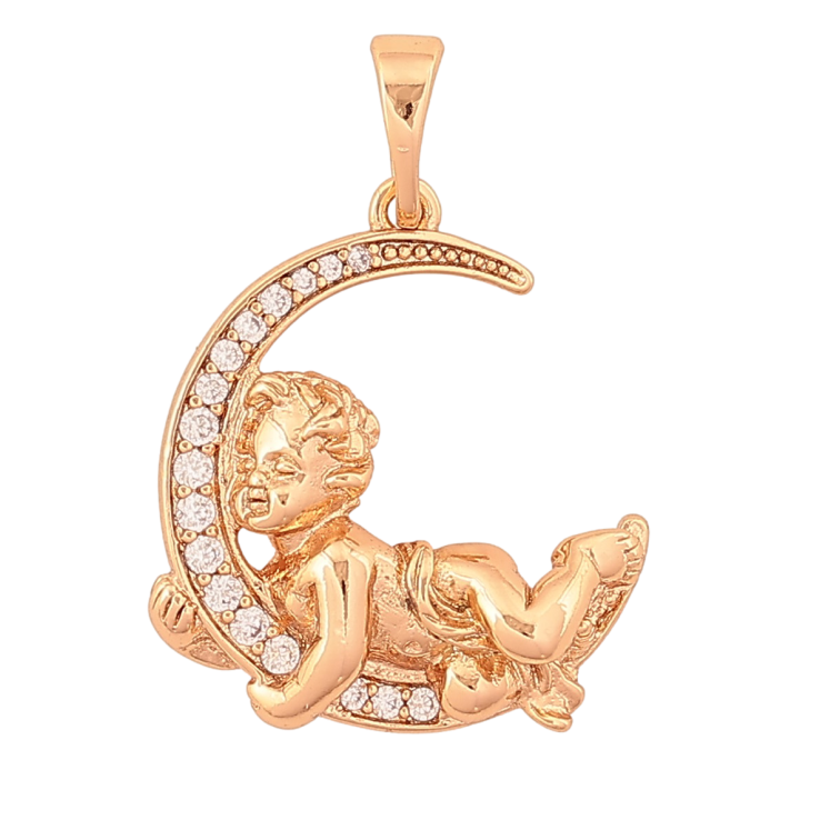 Кулон Xuping цвет Позолота 18K "Сон младенца" для цепочки до 5мм фото №11 Кулон Xuping цвет Позолота 18K "Сон младенца" для цепочки до 5мм фото №11