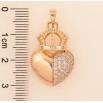 Кулон Xuping цвет Позолота 18К "Сердце с короной" для цепочки до 5мм фото №2