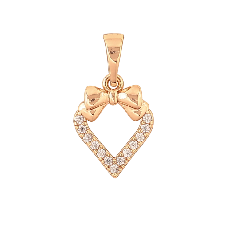 Кулон Xuping колір Позолота 18K "Серце з бантом" для ланцюжка до 5мм фото №24 Кулон Xuping колір Позолота 18K "Серце з бантом" для ланцюжка до 5мм фото №24