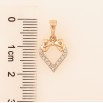 Кулон Xuping колір Позолота 18K "Серце з бантом" для ланцюжка до 5мм фото №2
