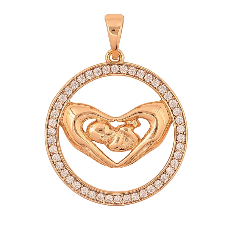 Кулон Xuping колір Позолота 18K "Любов матері" для ланцюжка до 5мм фото №1 Кулон Xuping колір Позолота 18K "Любов матері" для ланцюжка до 5мм фото №1