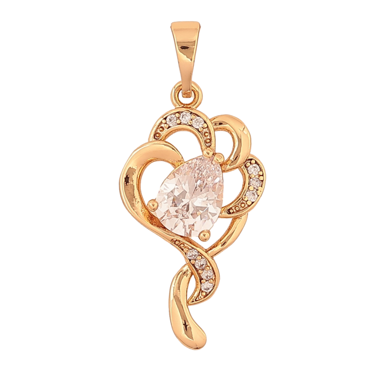 Кулон Xuping колір Позолота 18K "Візерунок з кристалами" для ланцюжка до 5мм фото №1