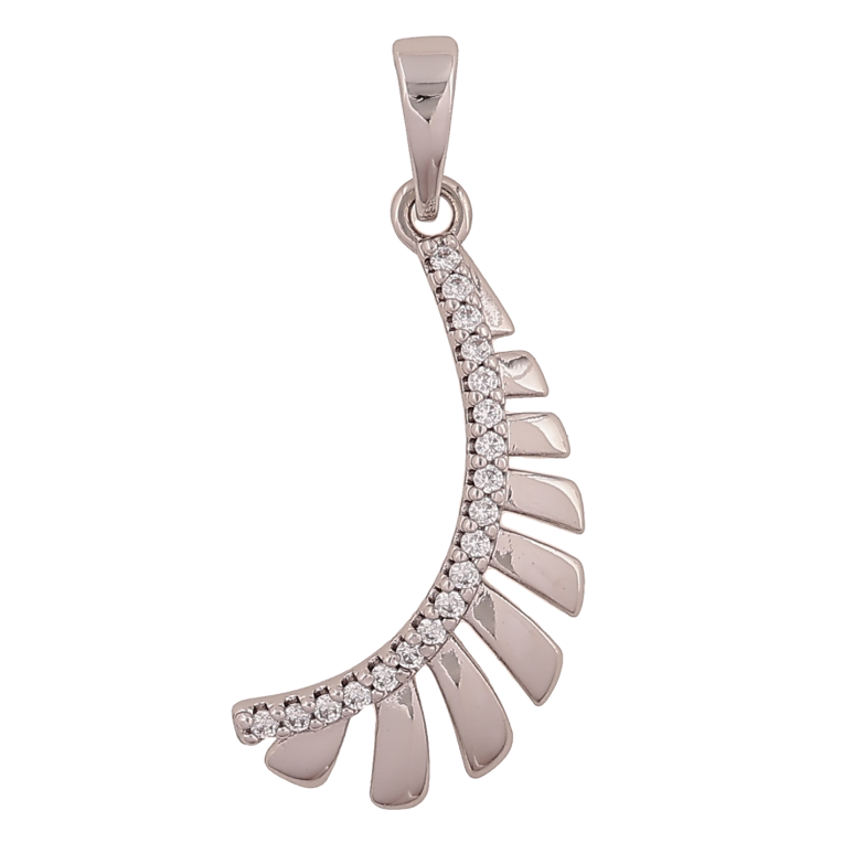 Кулон Xuping цвет Родий "Декоративный узор с кристаллами" для цепочки до 6мм фото №1