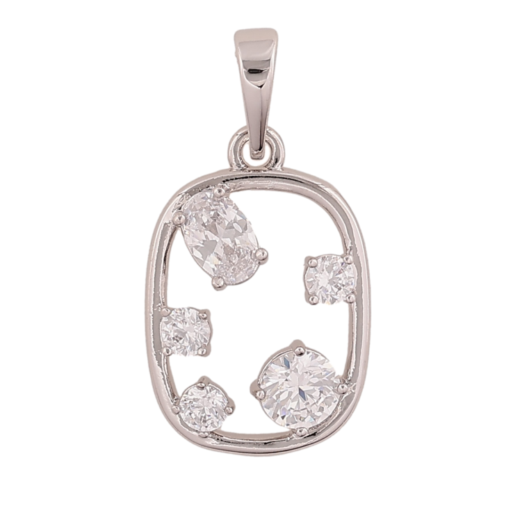 Кулон Xuping колір Родій "Інкрустація кристалами" для ланцюжка до 6мм фото №5 Кулон Xuping колір Родій "Інкрустація кристалами" для ланцюжка до 6мм фото №5