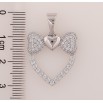 Кулон Xuping цвет Родий "Сердечки" для цепочки до 7мм фото №2