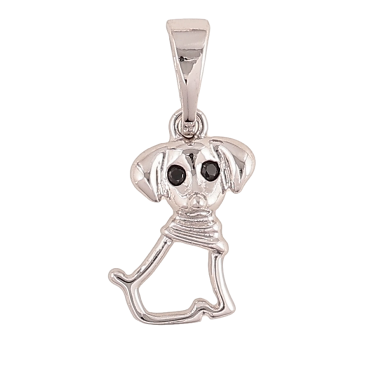 Кулон Xuping колір Родій "Собачка з кристалами" для ланцюжка до 5мм фото №19