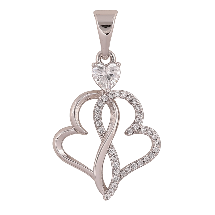 Кулон Xuping цвет Родий "Сердечка" для цепочки до 7мм фото №12 Кулон Xuping цвет Родий "Сердечка" для цепочки до 7мм фото №12