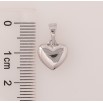 Кулон Xuping колір Родій "Серце, 9х10мм" для ланцюжка до 5мм фото №2