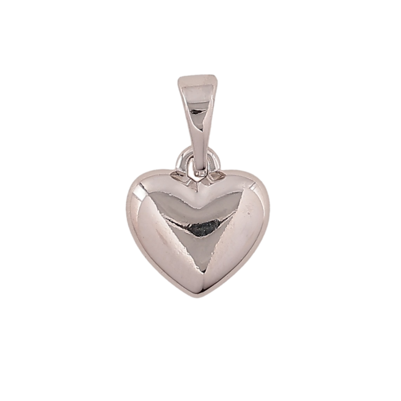 Кулон Xuping колір Родій "Серце, 9х10мм" для ланцюжка до 5мм фото №1