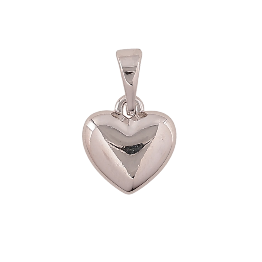 Кулон Xuping колір Родій "Серце, 9х10мм" для ланцюжка до 5мм фото №1