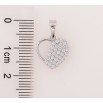 Кулон Xuping колір Родій "Серце з інкрустацією кристалами" для ланцюжка до 5мм фото №2