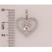 Кулон Xuping цвет Родий "Сердечко с лапкой" для цепочки до 6мм фото №2