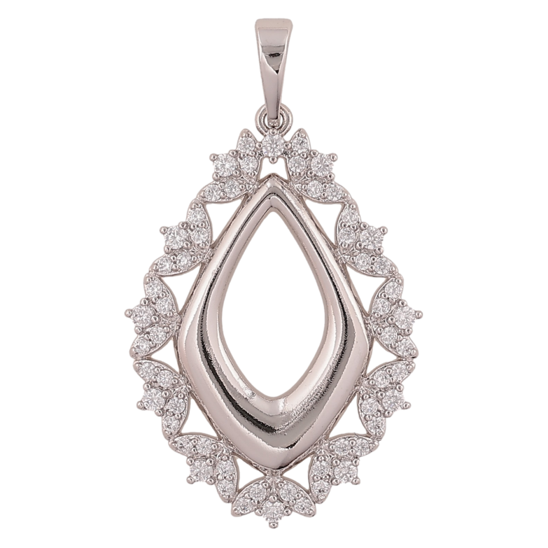 Кулон Xuping колір Родій "Візерунок з кристалами" для ланцюжка до 6мм фото №1