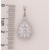 Кулон Xuping цвет Родий "Капелька с инкрустацией кристаллами" для цепочки до 6мм фото №2