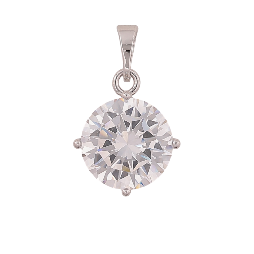 Кулон Xuping колір Родій "Кристал, ø 12мм" для ланцюжка до 5мм фото №1