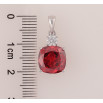 Кулон Xuping цвет Родий "Красный кристалл" для цепочки до 4мм фото №2