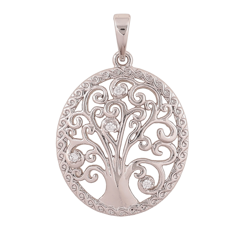 Кулон Xuping колір Родій "Дерево життя" для ланцюжка до 6мм фото №1