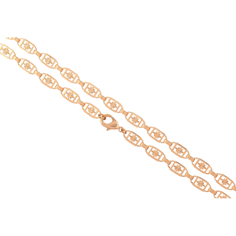 Ланцюжок Xuping M&L колір 18К "Плетіння Фантазійне" довжина 51см х 2-6мм фото №1