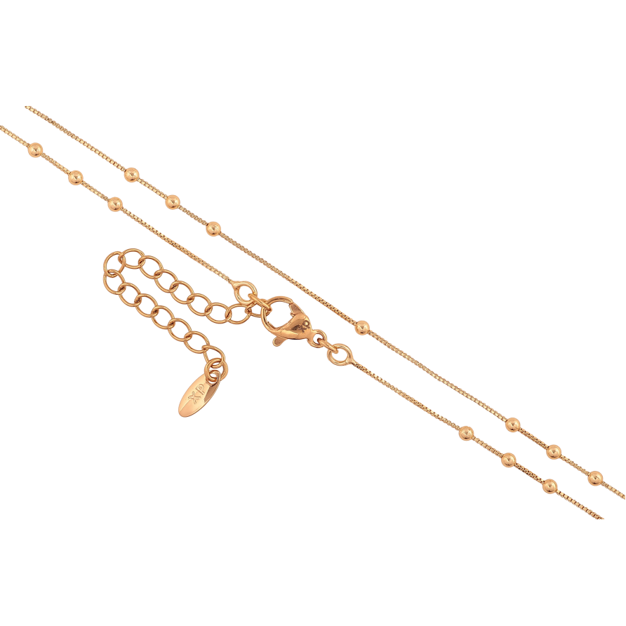 Цепочка Xuping M&L цвет 18К "Плетение Венецианское с бусинами" длина 45-50см х 1-2мм фото №1 Цепочка Xuping M&L цвет 18К "Плетение Венецианское с бусинами" длина 45-50см х 1-2мм фото №1