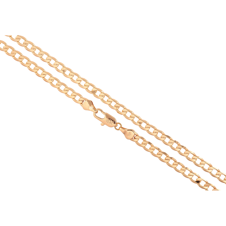 Цепочка Xuping M&L цвет 18К "Плетение Панцирное" длина 60см х 5мм фото №1