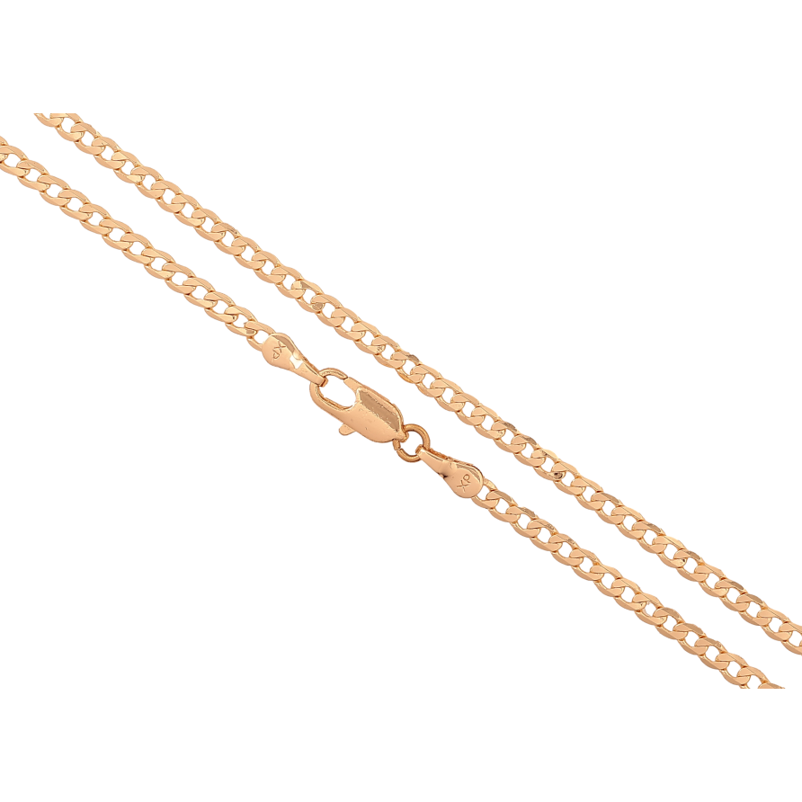 Ланцюжок Xuping M&L колір 18К "Плетіння Панцирне" довжина 70см х 3мм фото №1