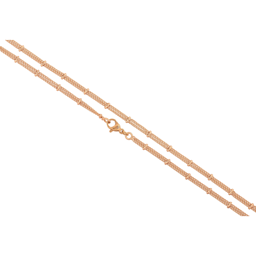 Цепочка Xuping M&L цвет 18К "Плетение двойное Панцирное с соединением" длина 45см х 3-4мм фото №1