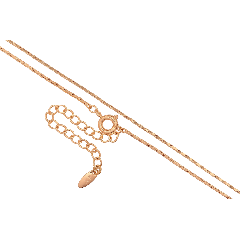 Ланцюжок Xuping M&L колір 18К "Плетіння склочене" довжина 41-46см х 1мм фото №1