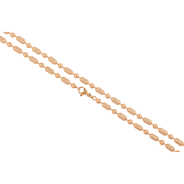 Цепочка Xuping M&L цвет 18К "Плетение Перлина с шагренью" длина 50см х 3мм фото №2 Цепочка Xuping M&L цвет 18К "Плетение Перлина с шагренью" длина 50см х 3мм фото №2