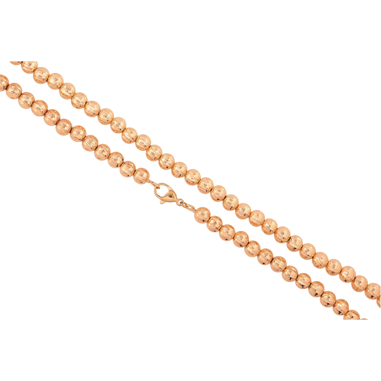 Цепочка Xuping M&L цвет 18К "Золотистые бусины с узором" длина 44см х 6мм фото №1 Цепочка Xuping M&L цвет 18К "Золотистые бусины с узором" длина 44см х 6мм фото №1