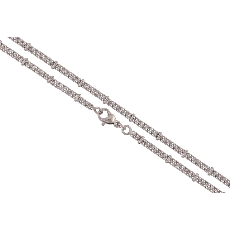 Цепочка Xuping M&L цвет Родий "Плетение двойное Панцирное с соединением" длина 45см х 3-4мм фото №16