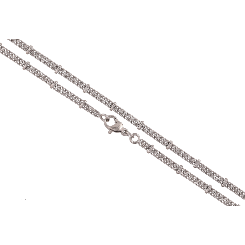 Цепочка Xuping M&L цвет Родий "Плетение двойное Панцирное с соединением" длина 45см х 3-4мм фото №1 Цепочка Xuping M&L цвет Родий "Плетение двойное Панцирное с соединением" длина 45см х 3-4мм фото №1