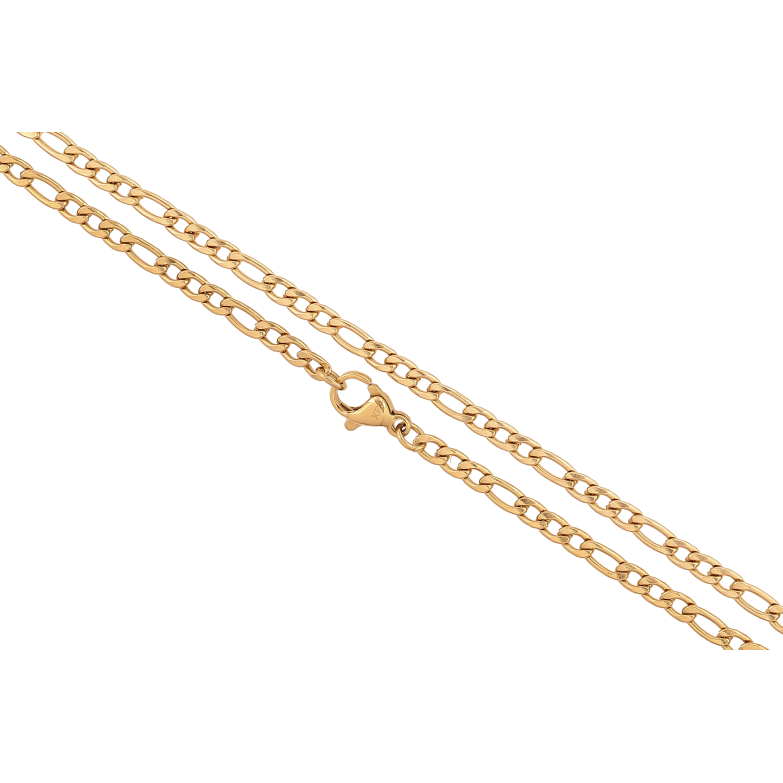 Ланцюжок Xuping ТТМ Stainless Steel колір 14К "Плетіння Фігаро" довжина 60см х 3мм фото №1 Ланцюжок Xuping ТТМ Stainless Steel колір 14К "Плетіння Фігаро" довжина 60см х 3мм фото №1