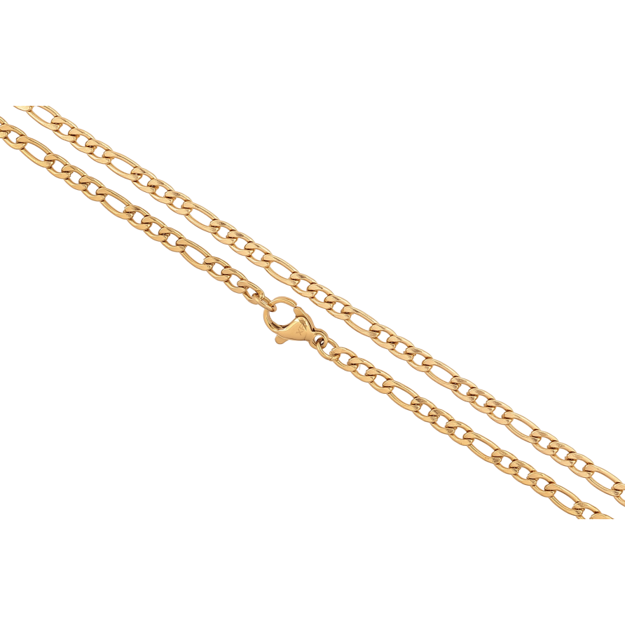 Ланцюжок Xuping ТТМ Stainless Steel колір 14К "Плетіння Фігаро" довжина 60см х 3мм фото №1 Ланцюжок Xuping ТТМ Stainless Steel колір 14К "Плетіння Фігаро" довжина 60см х 3мм фото №1