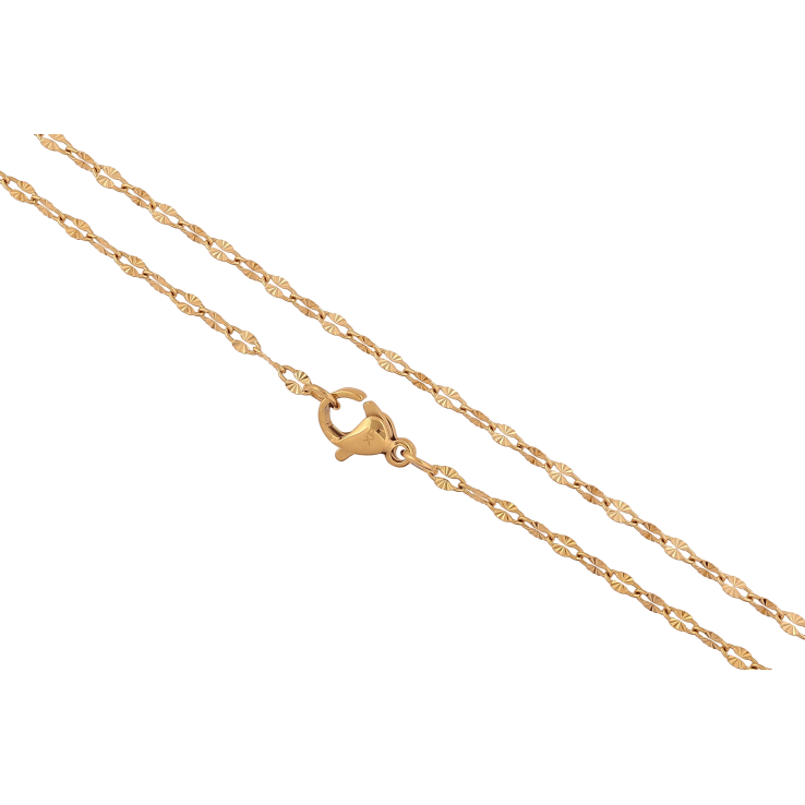 Ланцюжок Xuping ТТМ Stainless Steel колір 14К "Плетіння Якірне з візерунком" довжина 45см х 2мм фото №22