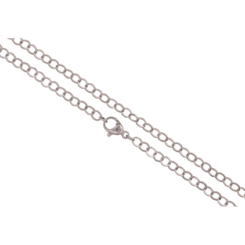 Ланцюжок Xuping ТТМ Stainless Steel колір Родій "Плетіння Ролло" довжина 45см х 4мм фото №1 Ланцюжок Xuping ТТМ Stainless Steel колір Родій "Плетіння Ролло" довжина 45см х 4мм фото №1