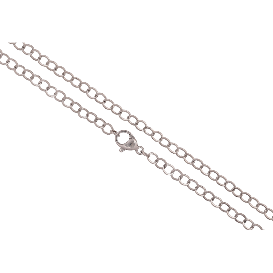 Ланцюжок Xuping ТТМ Stainless Steel колір Родій "Плетіння Ролло" довжина 45см х 4мм фото №1 Ланцюжок Xuping ТТМ Stainless Steel колір Родій "Плетіння Ролло" довжина 45см х 4мм фото №1