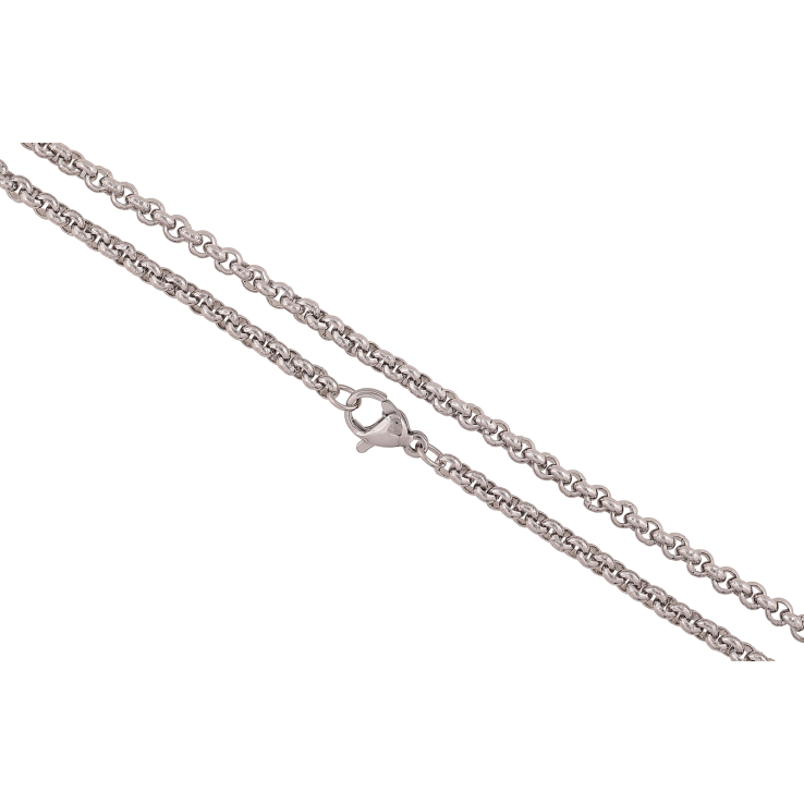 Ланцюжок Xuping ТТМ Stainless Steel колір Родій "Плетіння Бельцер" довжина 50см х 3мм фото №18