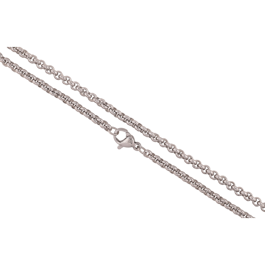 Ланцюжок Xuping ТТМ Stainless Steel колір Родій "Плетіння Бельцер" довжина 50см х 3мм фото №1