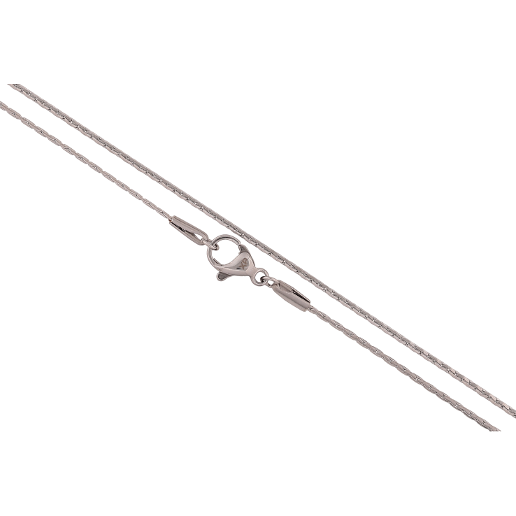 Ланцюжок Xuping ТТМ Stainless Steel колір Родій "Плетіння Фантазійне" довжина 45см х 1мм фото №14