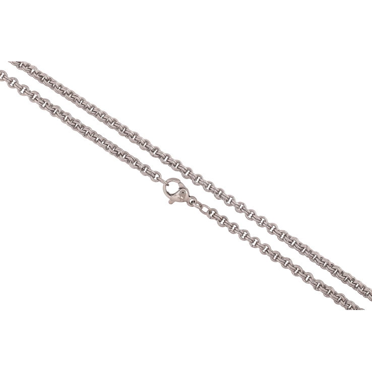 Ланцюжок Xuping ТТМ Stainless Steel колір Родій "Плетіння Фантазійне" довжина 45см х 3мм фото №2 Ланцюжок Xuping ТТМ Stainless Steel колір Родій "Плетіння Фантазійне" довжина 45см х 3мм фото №2