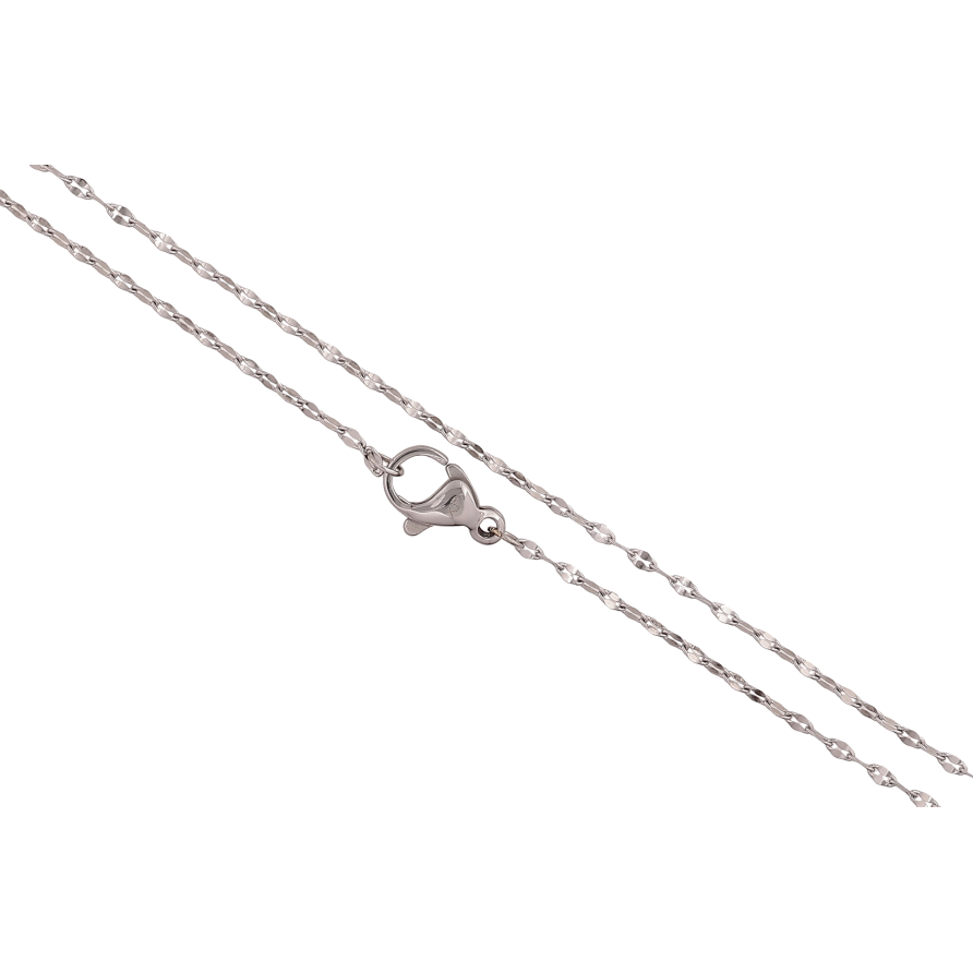 Ланцюжок Xuping ТТМ Stainless Steel колір Родій "Плетіння Якірне" довжина 45см х 1.5мм фото №1