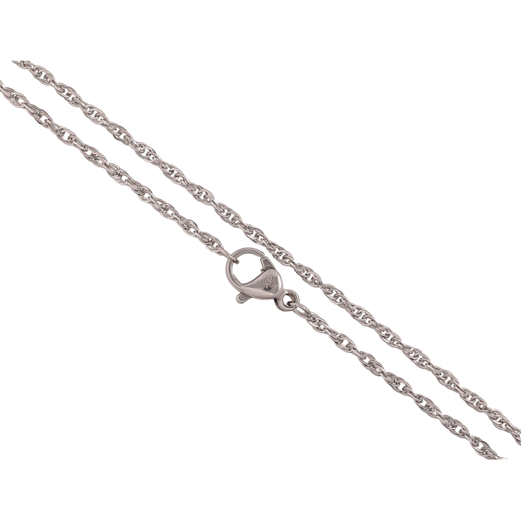 Цепочка Xuping ТТМ Stainless Steel цвет Родий "Плетение Кордовое" длина 60см х 2мм фото №2