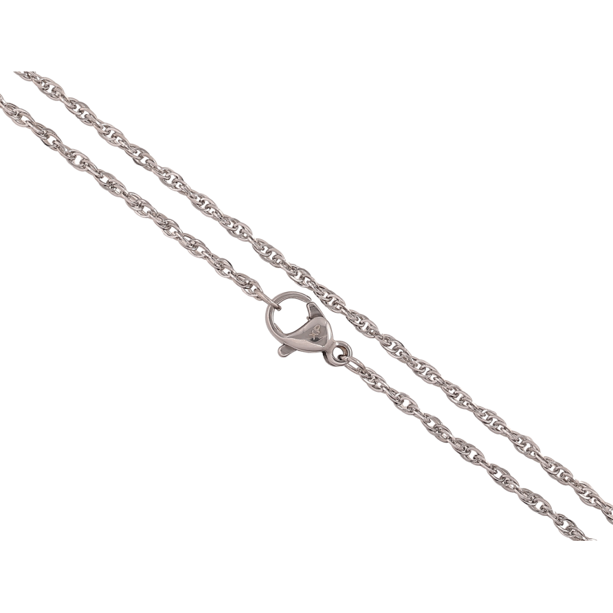 Цепочка Xuping ТТМ Stainless Steel цвет Родий "Плетение Кордовое" длина 60см х 2мм фото №1