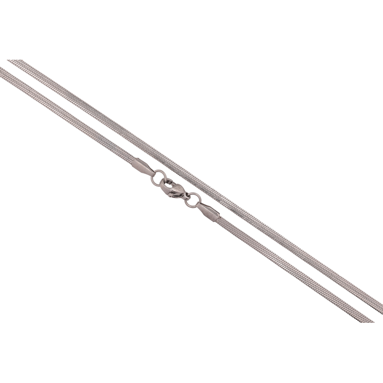 Ланцюжок Xuping ТТМ Stainless Steel колір Родій "Плетіння Снейк" довжина 45см х 2.5мм фото №3