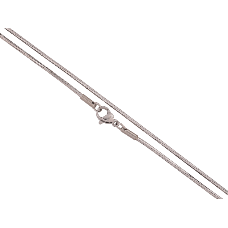 Ланцюжок Xuping ТТМ Stainless Steel колір Родій "Плетіння Ювелірний шнур 8-ми гранний" довжина 45см х 1.5мм фото №3