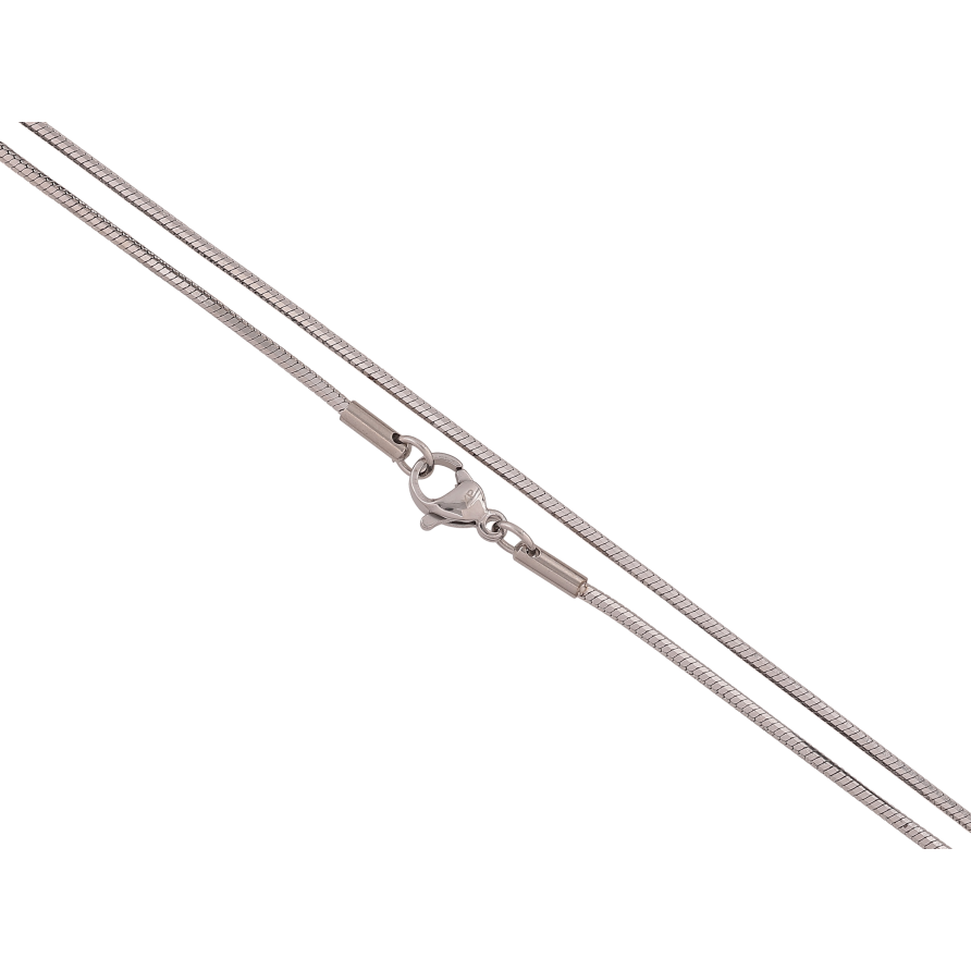 Ланцюжок Xuping ТТМ Stainless Steel колір Родій "Плетіння Ювелірний шнур 8-ми гранний" довжина 45см х 1.5мм фото №1